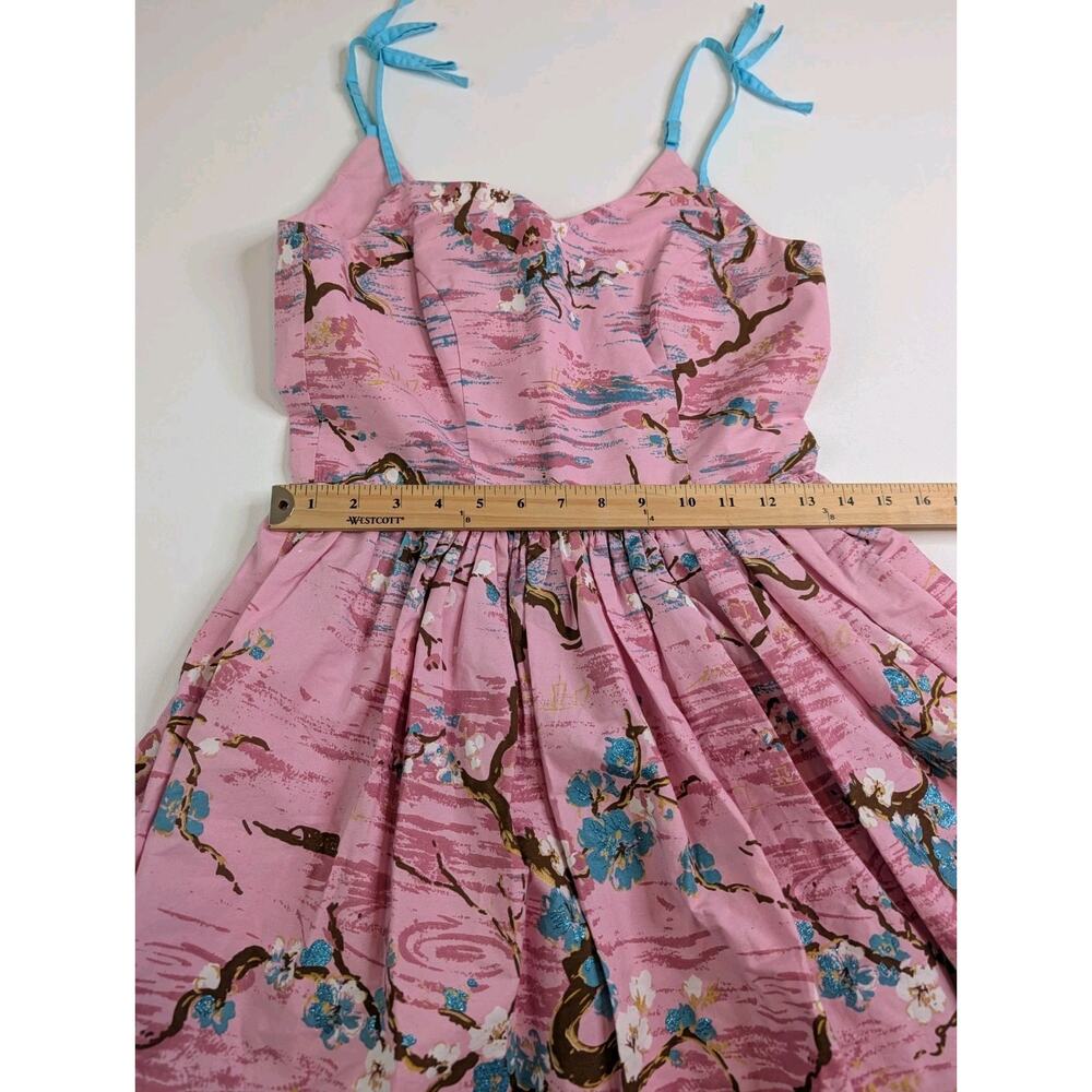 Hell Bunny Jenna Retro Sundress Size XS Cherry Blossom - Picture 13 of 15